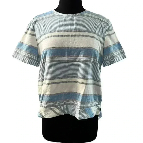 Lou & Grey Hacienda Stripe Blouse Size M - Picture 1 of 6